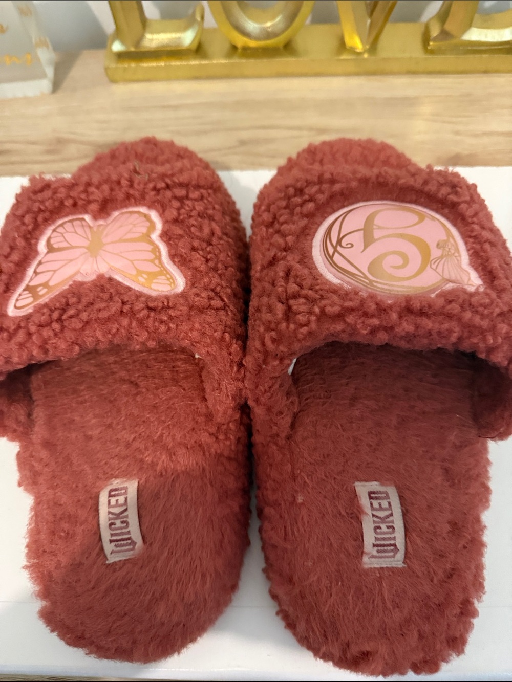 Wicked Cozy Shearling Slide Slippers - Rust - Picture 4 of 4